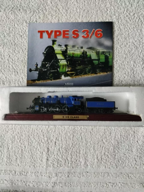 New ATLAS Editions S 3/6 Class  STATIC LOCOMOTIVE MODEL TRAIN 1/100 Collectors