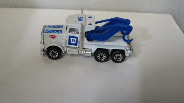 Matchbox Superfast 1/75 Mb-61 Peterbilt Police Wreck Tow Truck M9 No Box 1981 A
