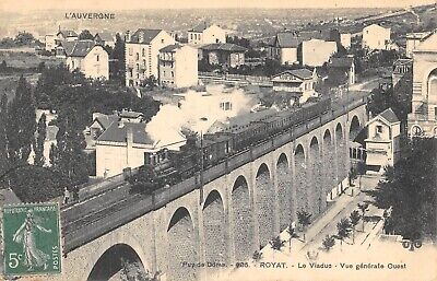 Cpa 63 Royat Le Viaduc / Train