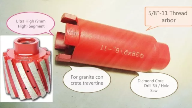 Tambor de molienda orificio fregadero de 3"" 1 3/8"" 3"" sierra cortadora piedra concreto Tambor de molienda orificio fregadero de 3"" 1 3/8"" 3"" sierra cortadora piedra concreto