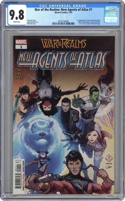 War of the Realms New Agents of Atlas 1A Tan CGC 9.8 2019 3919126006