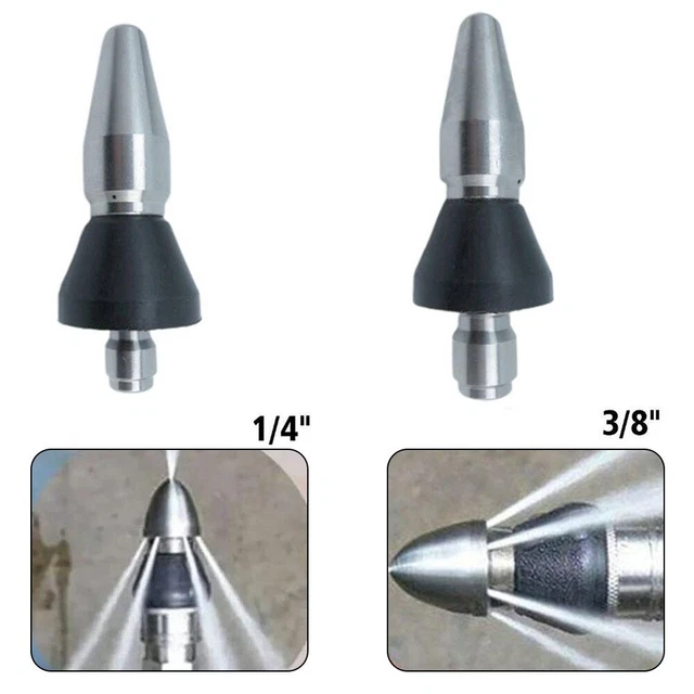 Pressure Washer Drain Cleaning Nozzle Unblock Your Sewer Pipes in Minutes