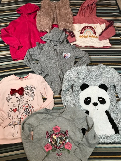 7-8 Years Girls Jumper Hoodie Bundle 🌈