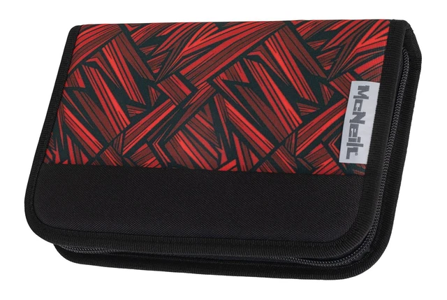 McNeill Pencil Case with Pens Federmäppchen Mäppchen Zack schwarz rot