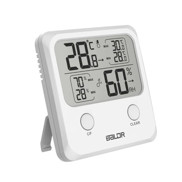 Digital Hygrometer Indoor Large LCD Display Humidity Meter Room