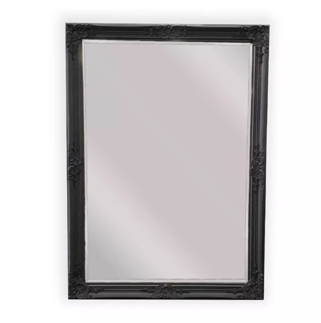 NNEDSZ French Provincial Ornate Mirror - Black - Small 80cm x 110cm