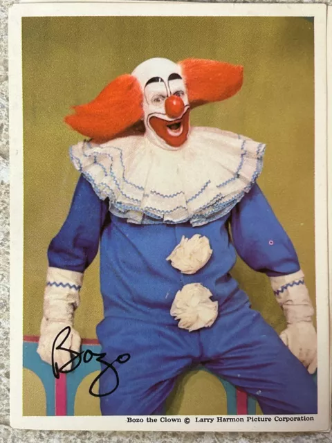 BOZO THE CLOWN MR. BOB MR. NED & GROUP PHOTO 3x4 PICTURE WGN BOZO'S CIRCUS SHOW