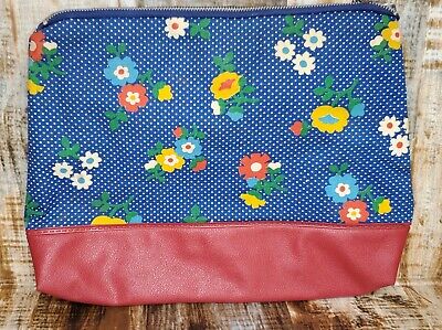 Vintage MCM Bathing Suit Diaper Baby Bag Zippered Pouch Waterproof Lining floral
