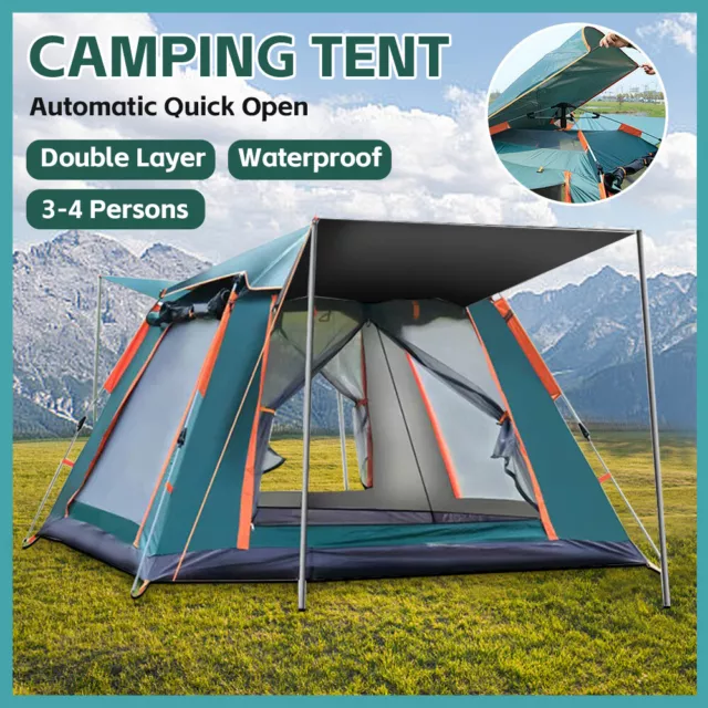 Auto Instant Pop Up Tent Camping 4-5 Person Outdoor Shelter Hiking Fishing Shade