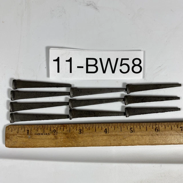 Lot Of 10 Vintage  2 1/4 inch Cut Nails 11-BW58