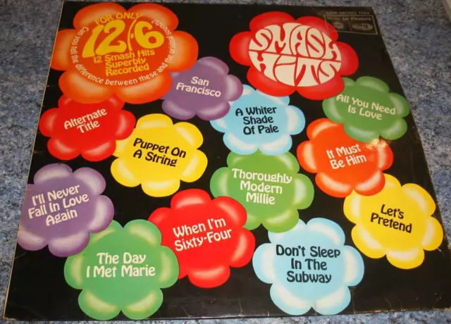 12 SMASH HITS 1967 Vinyl 33rpm LP Album Record