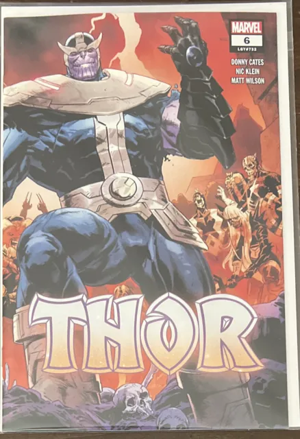 Thor #6 NM 9.4 2ND PRINTING THANOS VARIANT NIC KLEIN MARVEL COMICS 2020