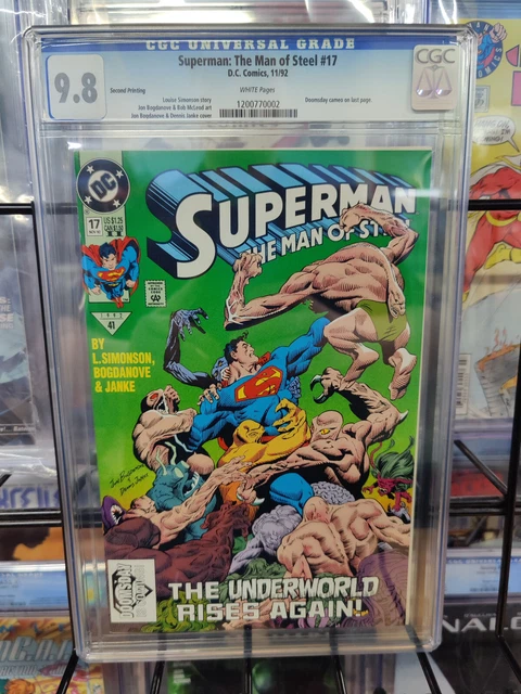 Superman Man Of Steel #17 (1992) - Cgc Grade 9.8 - 1St Doomsday Cameo 2Nd Print!