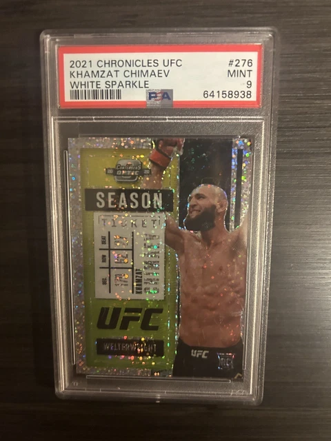 2021 Panini UFC Khamzat Chimaev OPTIC Contenders White Sparkle RC #276 SSP