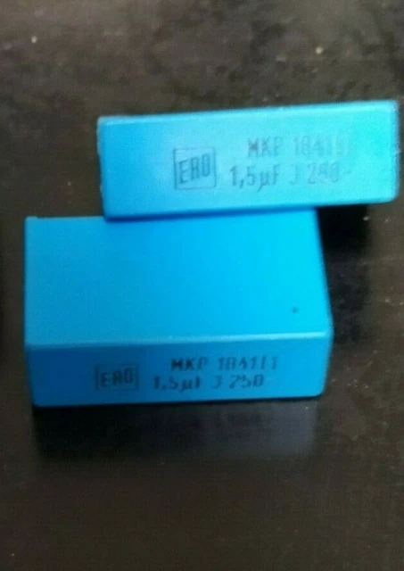 Condensateur MKP 1.5µF 275V - Double, Dimensions 32x13x22mm, Pas De 27.5mm, Neuf
