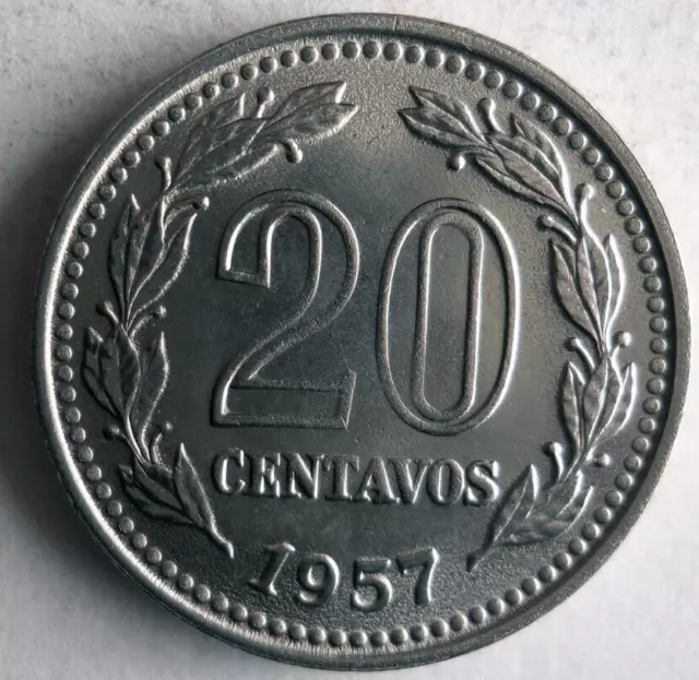 1957 Argentina 20 CENTAVOS - Excellent Coin Argentina Bin #1