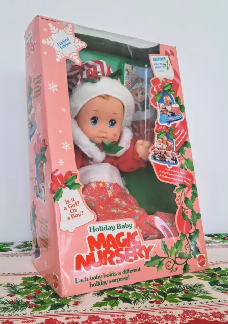 1991 MATTEL CHRISTMAS Magic Nursery Baby New In Unopened Box