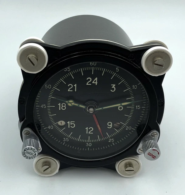 NEW!!! 129-ChS 55M USSR Military AirForce Aircraft Cockpit Clock Achs-1 #972510
