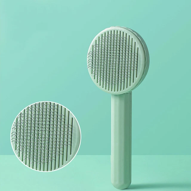Pet Hair Remover Dog Cat Comb Grooming Massage Deshedding Self Cleaning Brush ,