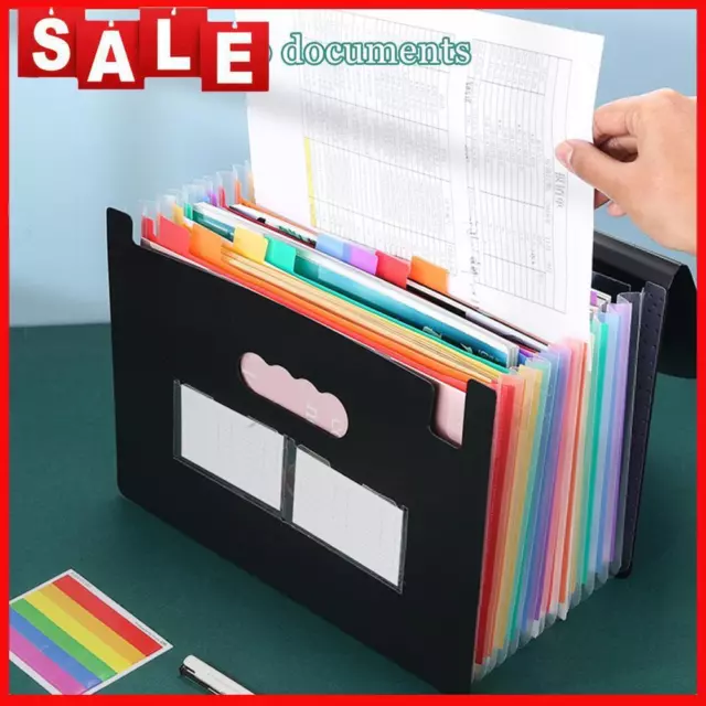 A4 Expanding File Folder with 13 Pockets Paper Document Organizer (13 Pockets)