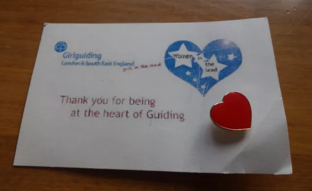Girlguiding Uk: Laser Thank You For Being At The Heart Of  Guiding Pin Badge