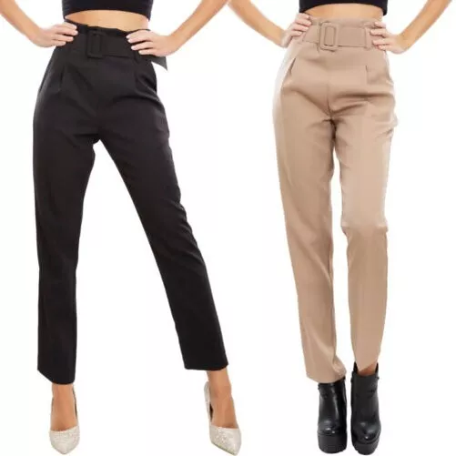 Pantalones Mujer Talle Alto Cinturón Dart Elegantes TooCool VI-3698