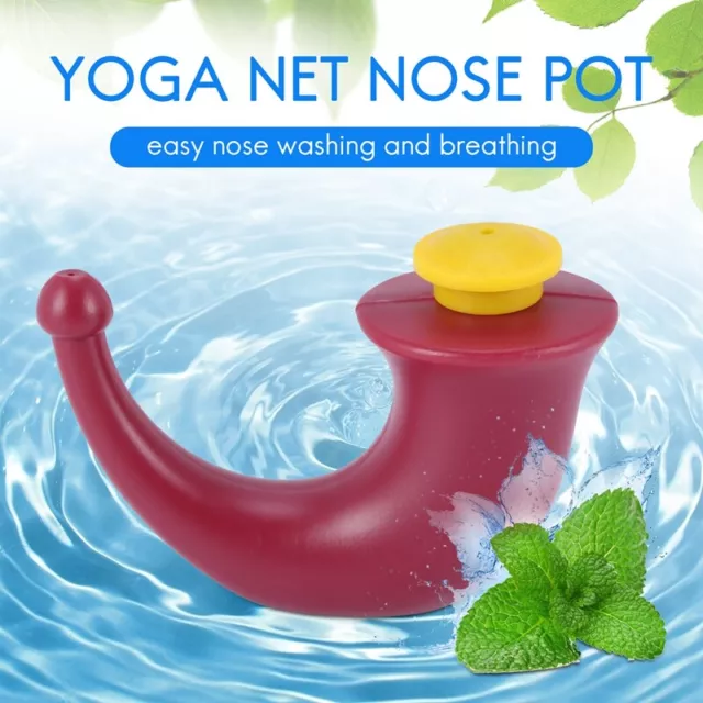 Yoga Nasal Neti Pot Enjuague Nariz Sistema De Lavado Nariz Sinusales 200mL M5Z 2