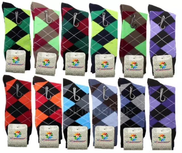 Lot 6 12 Cotton Mens Funny Colorful Novelty Business Wedding Casual Dress Socks