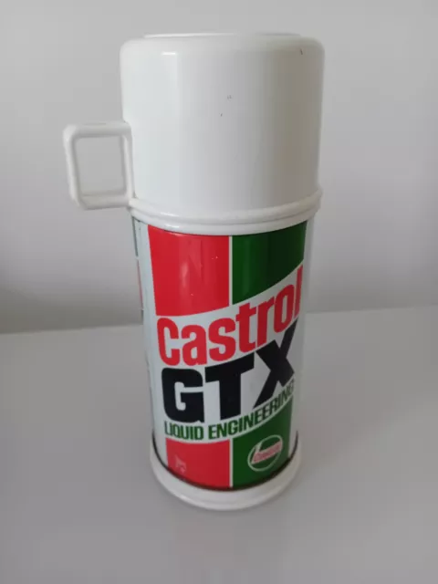 Castrol GTX Motor Oil Flask by Thermos Limited Made in England Advertising Sign