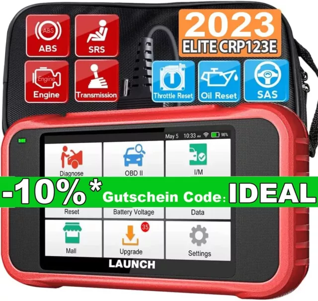 Launch CRP123E PRO Profi KFZ OBD2 Diagnosegerät Auto Scanner ABS SRS Öl SAS ETC