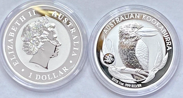 2012 1 oz .999 Silver Australia Perth Mint Kookaburra Dragon Privy GEM BU Coin
