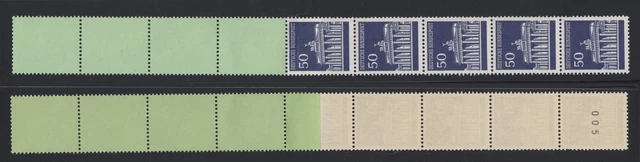Bund 509 v RE 5 + 4 grün/dextrin Brandenburger Tor 50 Pf postfrisch