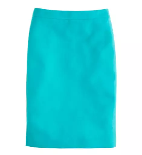 J.Crew Pencil Skirt in Double Serge Wool Size  6 Retro Jade