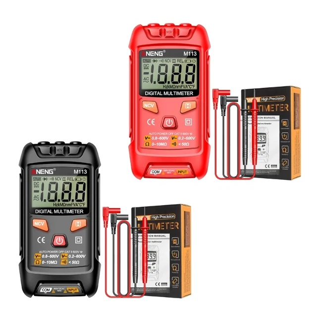 Multimeter Tester Voltage Current Electric Measurement Tools with Digital Screen