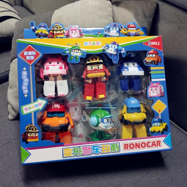 6Pcs Robocar Poli Mini Toy Car Model Vehicle Collect Kid Gift Metal Diecast hot