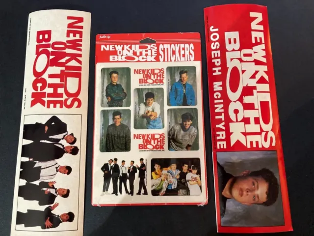 NEW KIDS ON THE BLOCK Stickers - Vintage 1989