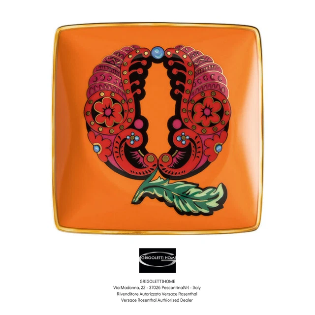 Versace Rosenthal - Holiday Alphabet - Q - Untertasse / Tasse CM 12 -reseller