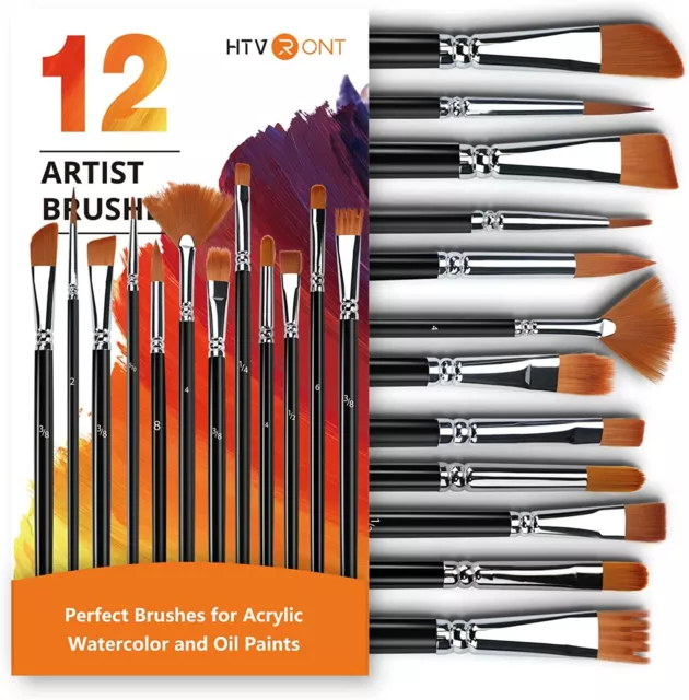 Artist Paint Brushes Lot Acrylic Professional Oil Painting Brush