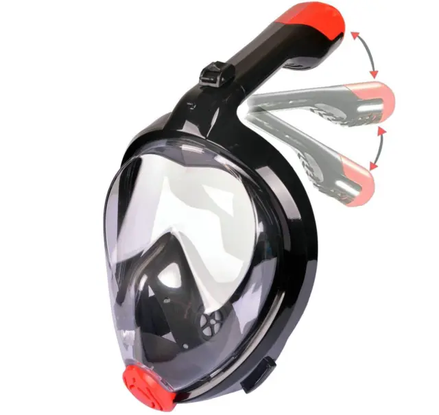 Full Face Snorkel Anti-Fog Anti-Leak 180° View Dry Top