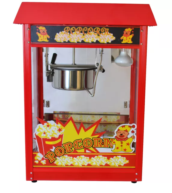 Popcornmaschine Popcornmaker Popcornautomat 1600 Watt 5kg/h Rot