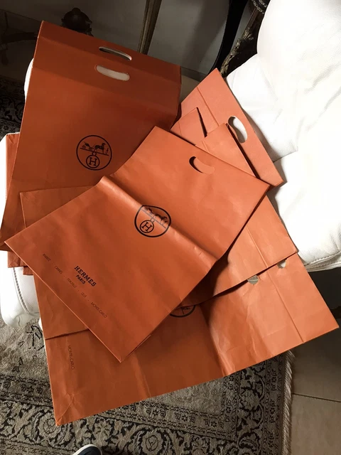 Lot de 3 Sac papier HERMES Shopper 28cm × 43cm