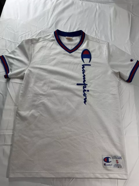 Vintage Champion Maillot Blanc Small