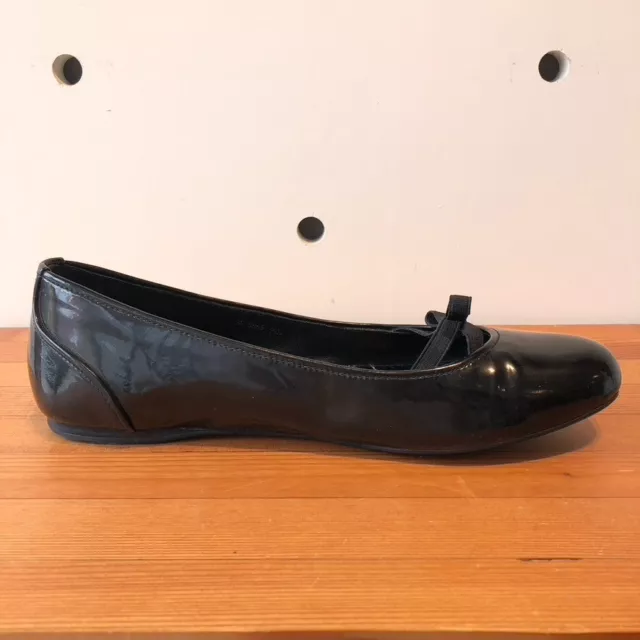 39.5 / 9.5 - Prada $390 Black Patent Leather Ballet Flats Shoes w/ Box 0212KO