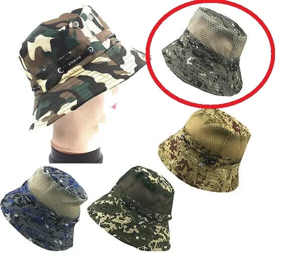 homme toile camouflage camping pêche en plein air vacances, festivals d'été spectacles chapeau casquette