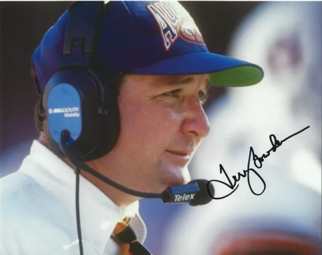 TERRY BOWDEN Signed 8 x 10 Photo AUBURN TIGERS Football Coach WAR EAGLE FreeShip