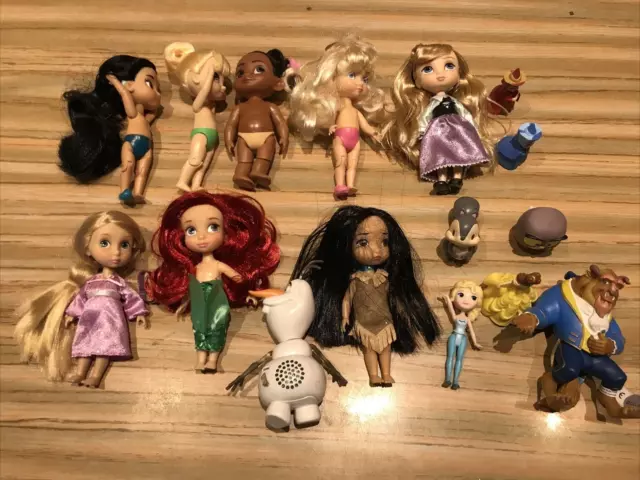 Disney Princess Animators' Collection 5" Mini Doll Bundle Animals