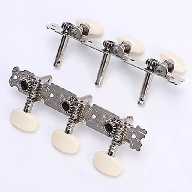 1Pair 3R3L Machine Heads Guitar String Tuning Pegs Keys Tuners With White But-wf