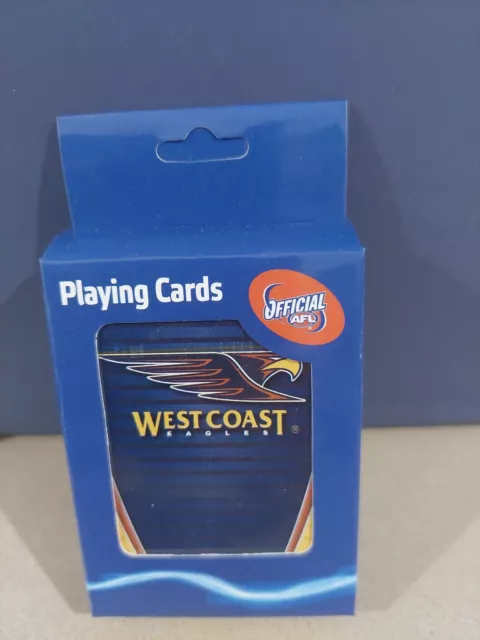 1 Pack AFL West Coast Eagles Playing Cards 52 cards plus Jokers - Jersey