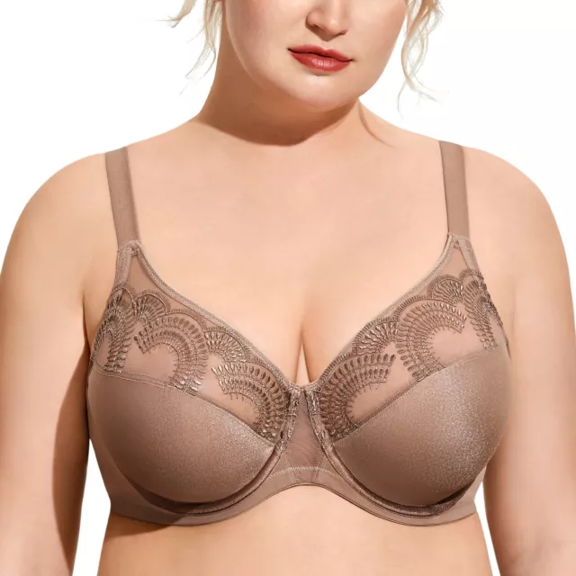 LOT 3/5 NO-PADDED Plus size Bra Womens Full Coverage Unlined Support  Underwire $25.99 - PicClick