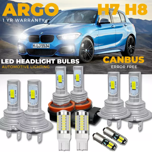 Bmw 1 Series Led Headlight DRL F20 F21 Xenon White Canbus Fog Side Light Bulbs